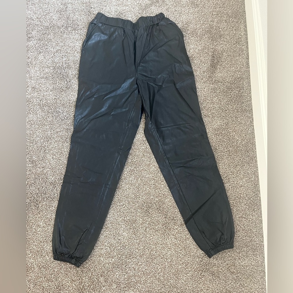 Black leather pants